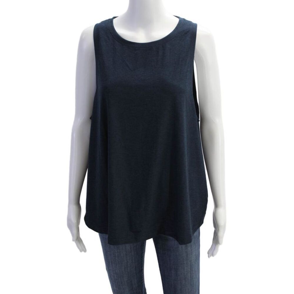Beyond Yoga Womens Scoop Neck Sleeveless Active Tank Top Blue Size 1X